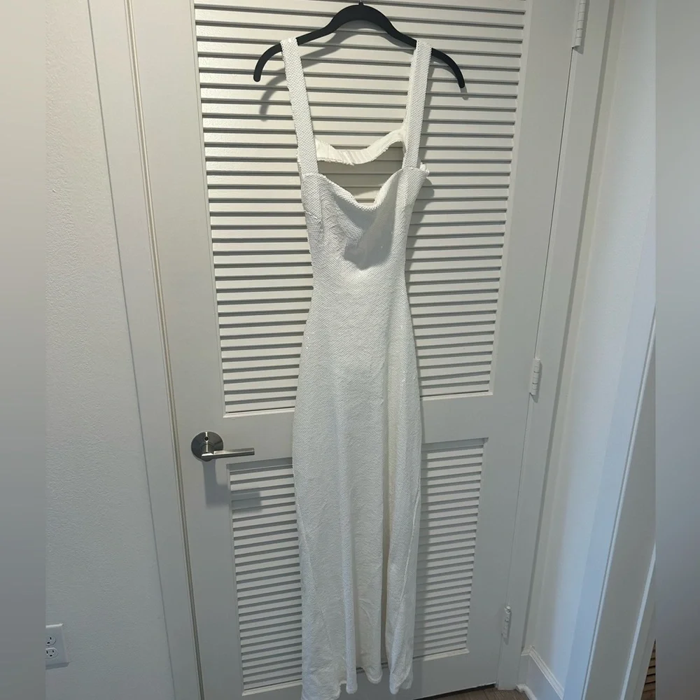 Meshki sequin white dress, size Medium - Picture 5 of 10